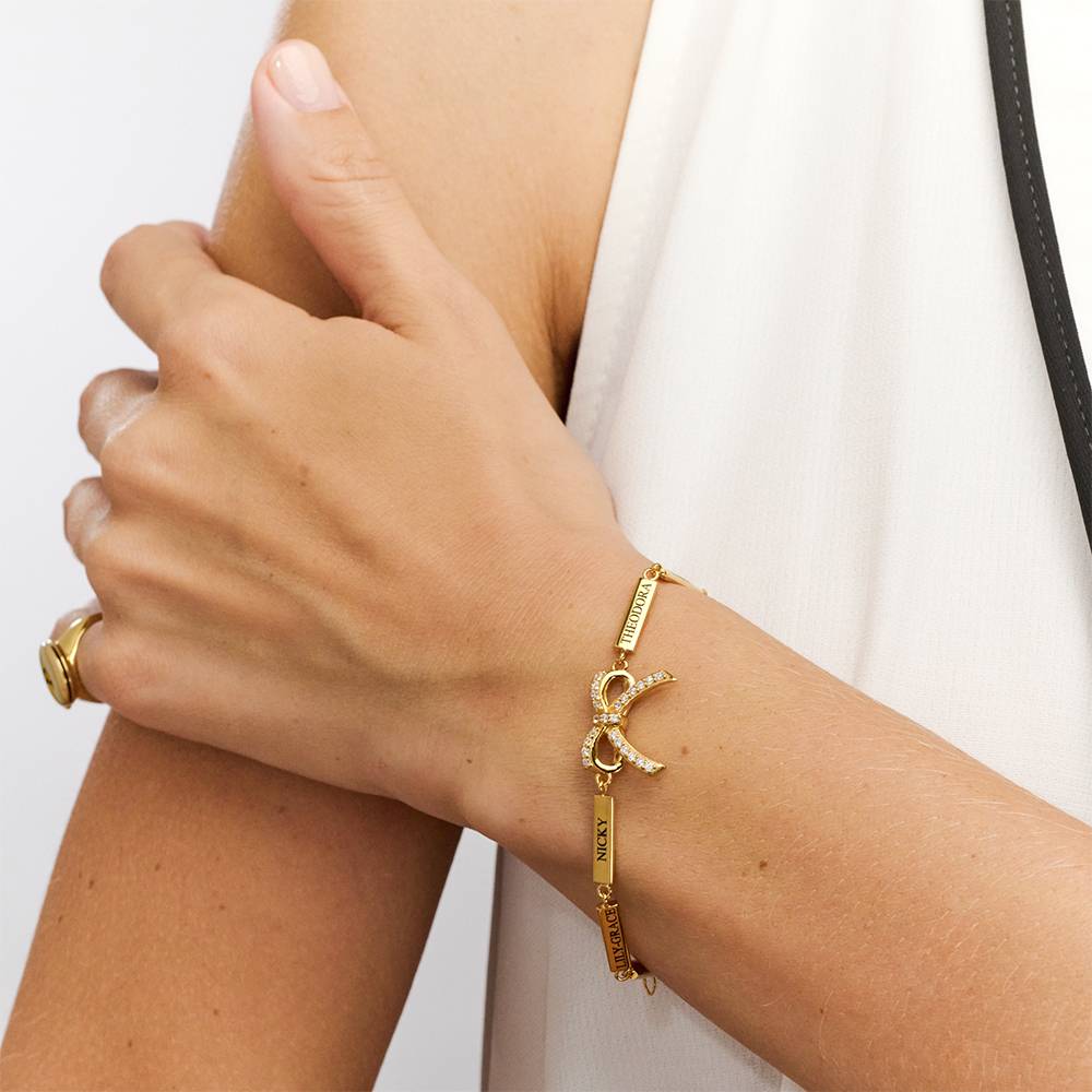 Armband Geschenkschleife - Gold-Vermeil-1 Produktfoto