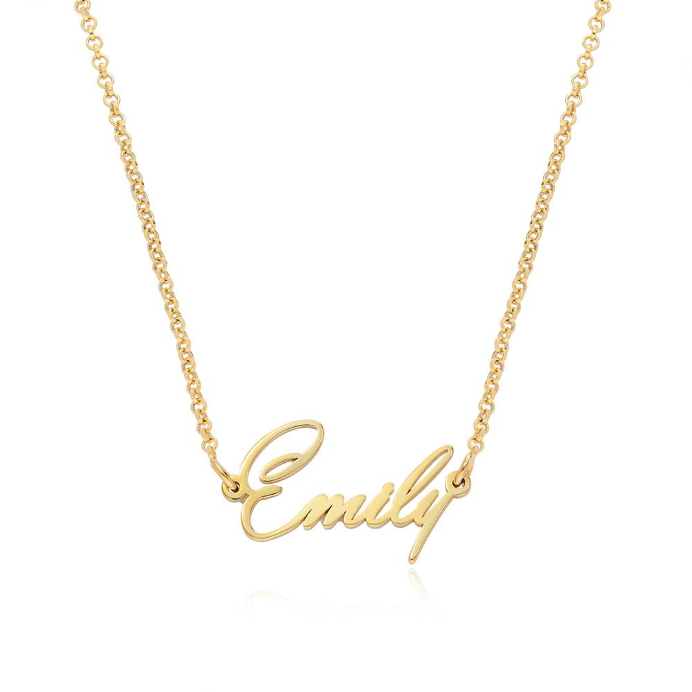 Tiny Name Necklace with – Extra Strength in 18ct Gold Plating-2 product photo