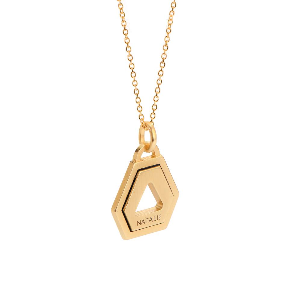 Designed by AI - Triangle Name Necklace in 18K Gold Plating product photo