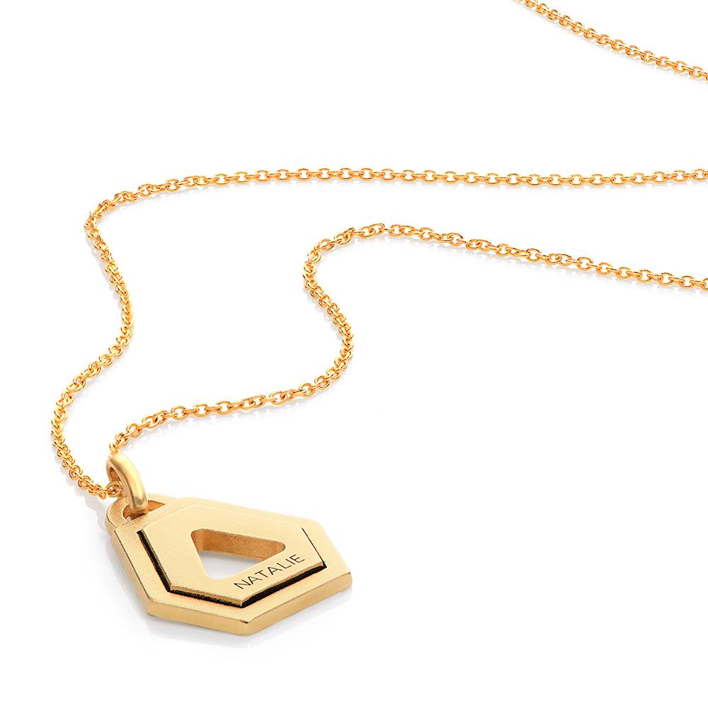 Designed by AI - Triangle Name Necklace in 18K Gold Vermeil product photo