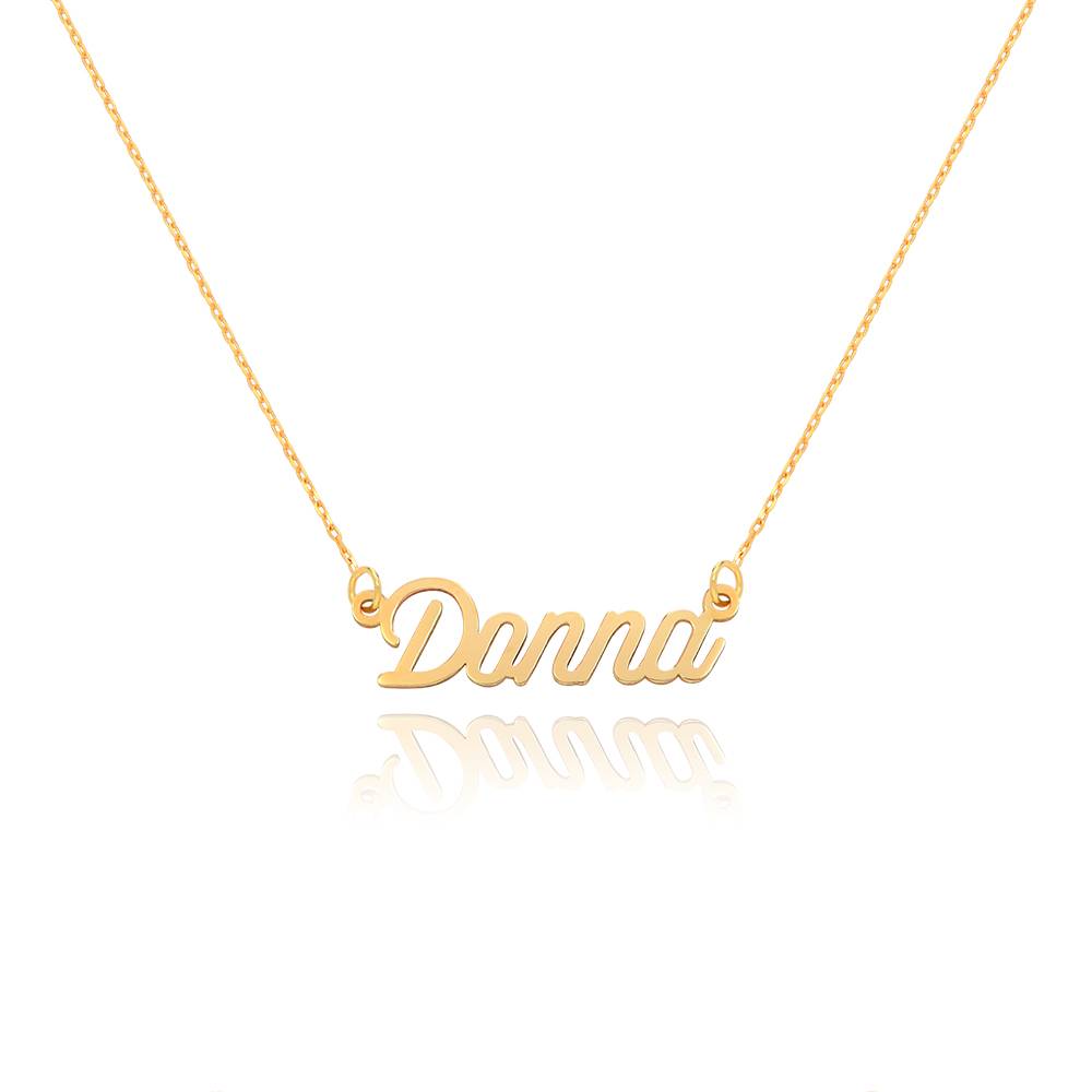 Twirl Script Name Necklace in 14ct gold product photo