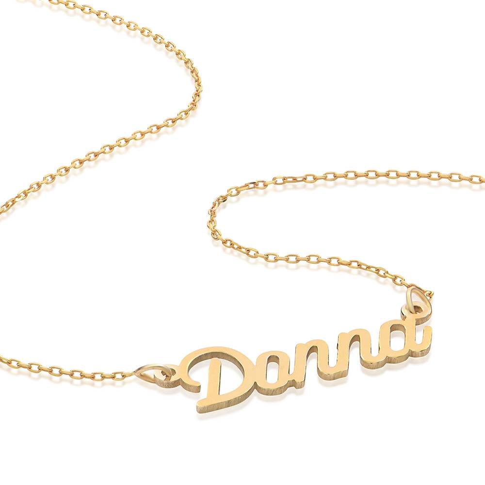 Twirl Script Name Necklace in 14ct Yellow Gold-2 product photo