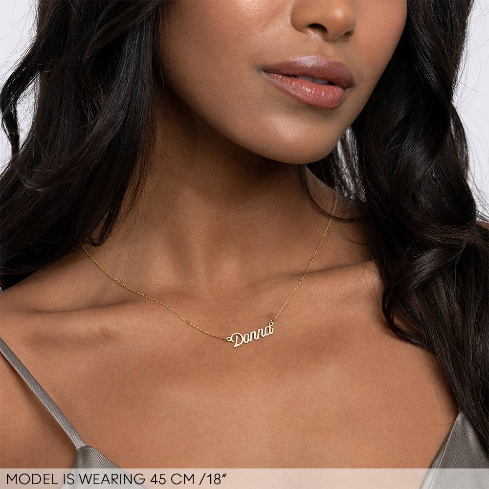 Twirl Script Name Necklace in 14K Yellow Gold-3 product photo