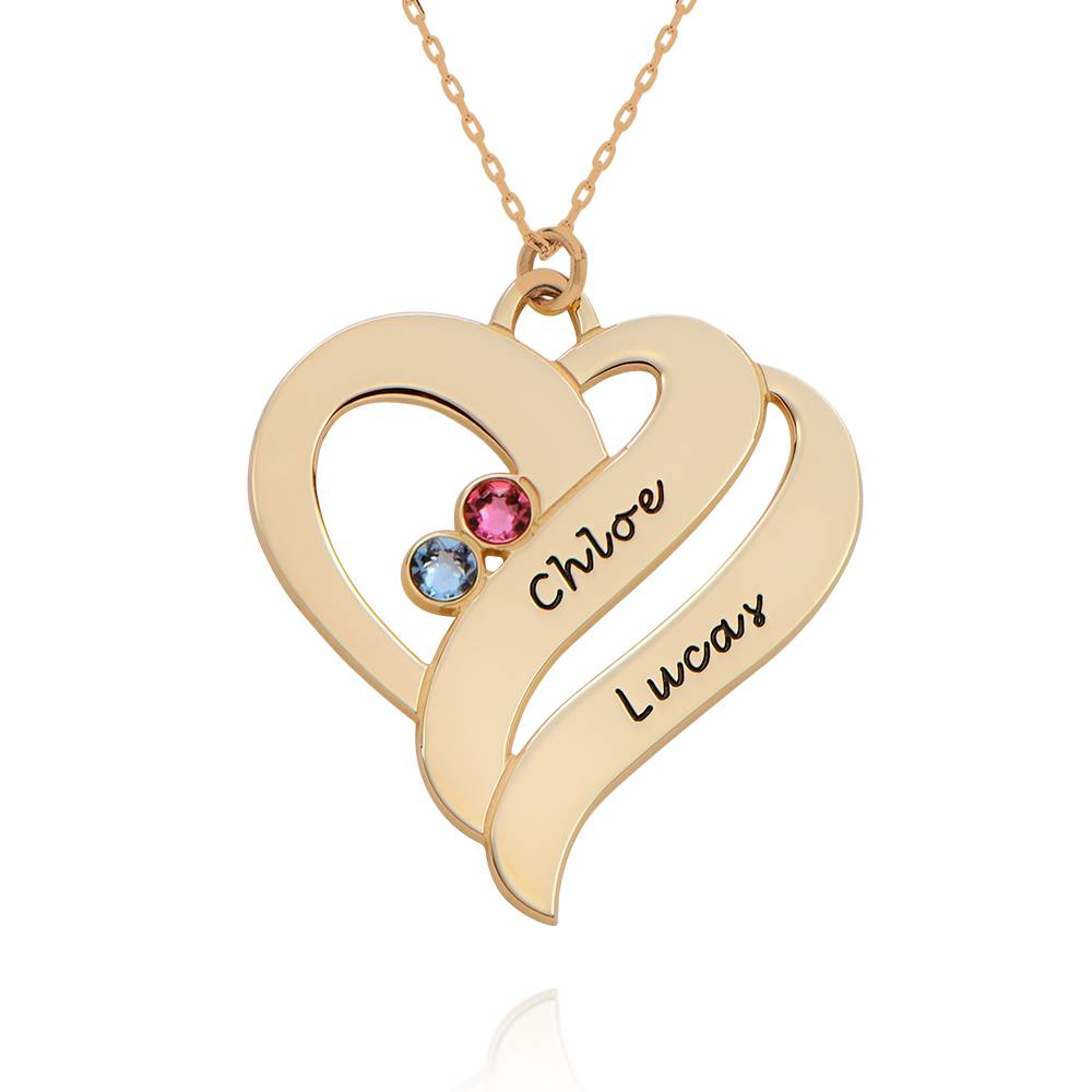 Two Hearts Forever One Necklace - 10ct Gold-3 product photo