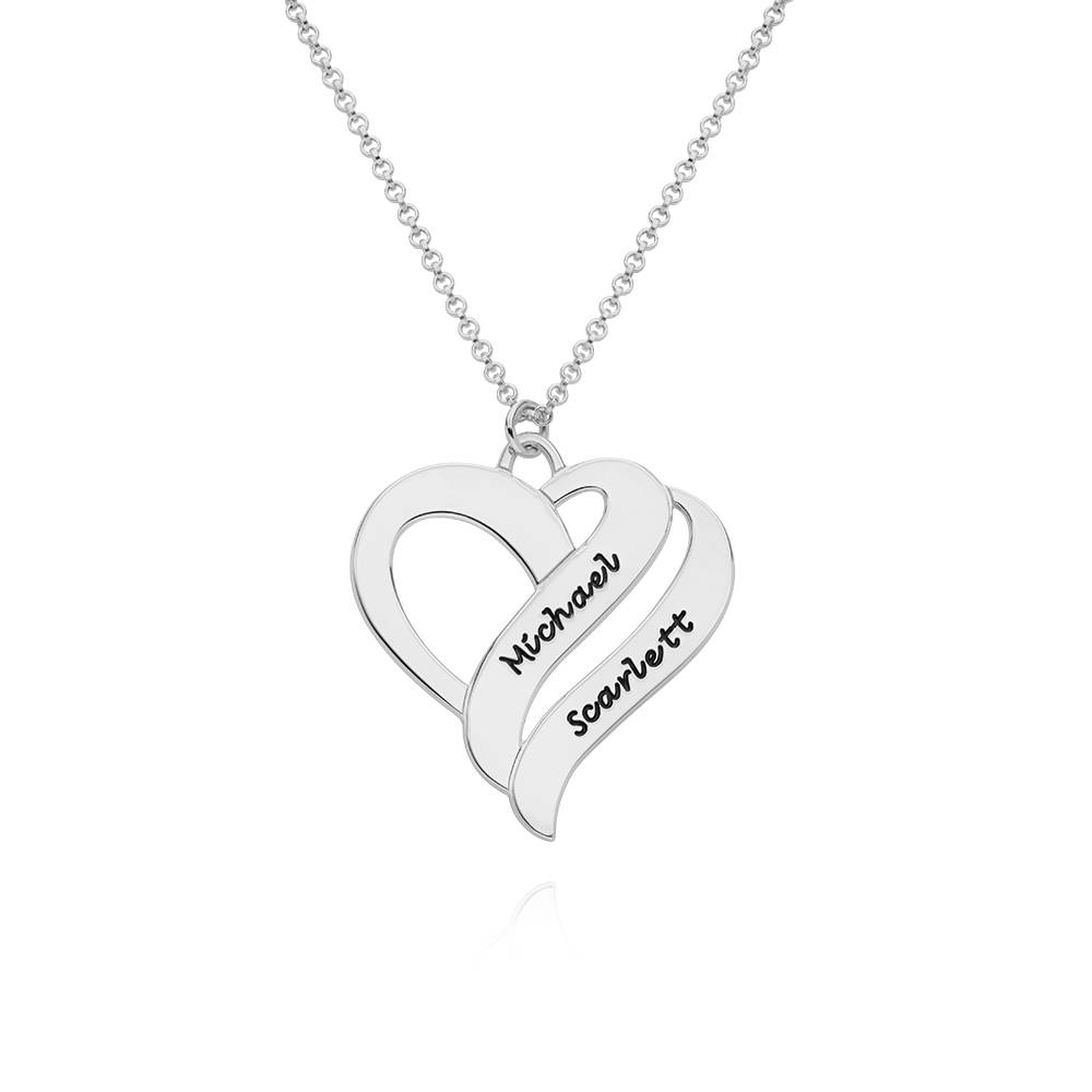 Collar Dos Corazones Por Siempre en Plata-2 foto de producto