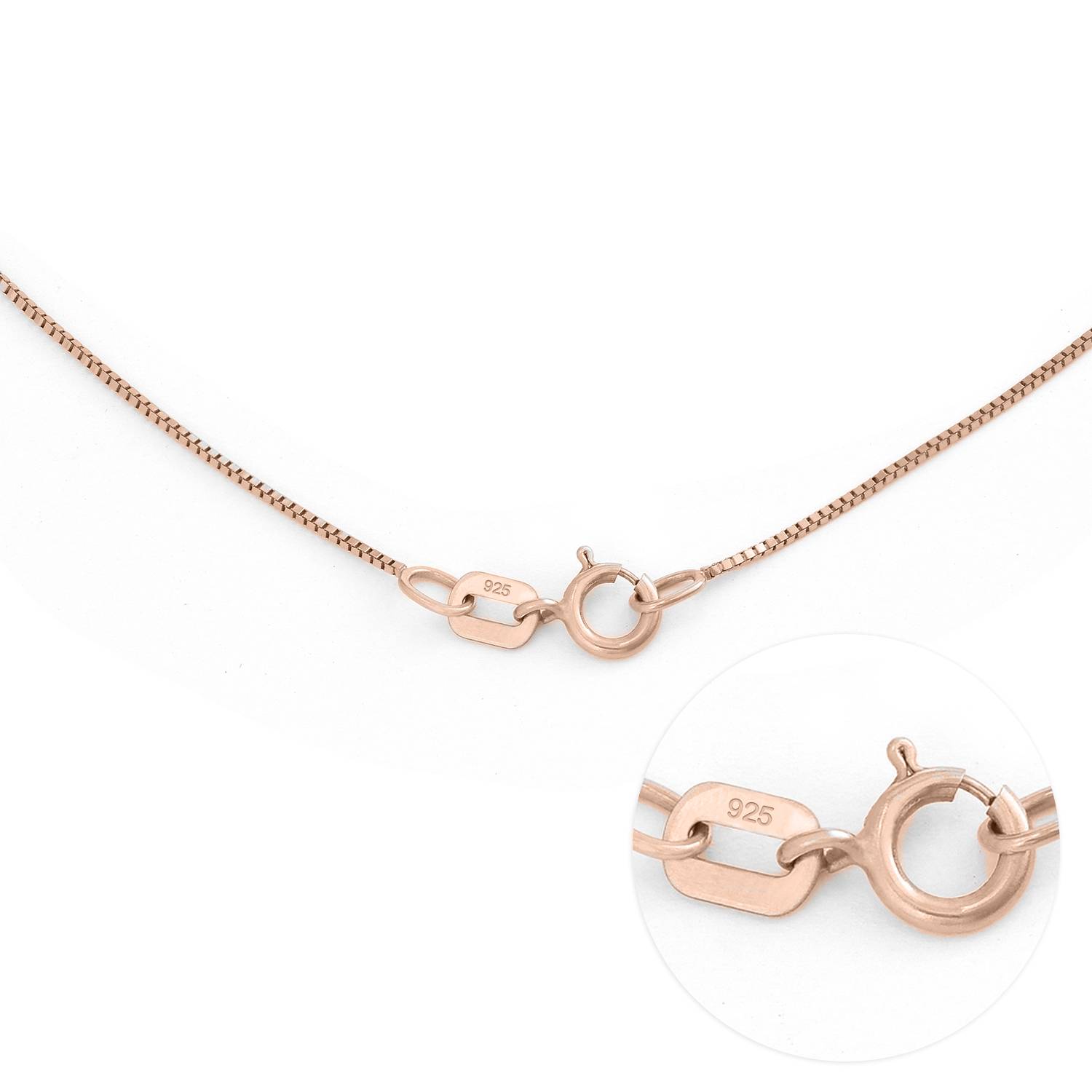 Collana “Due Cuori Per Sempre” con diamanti in Oro Rosa 18K-1 foto del prodotto