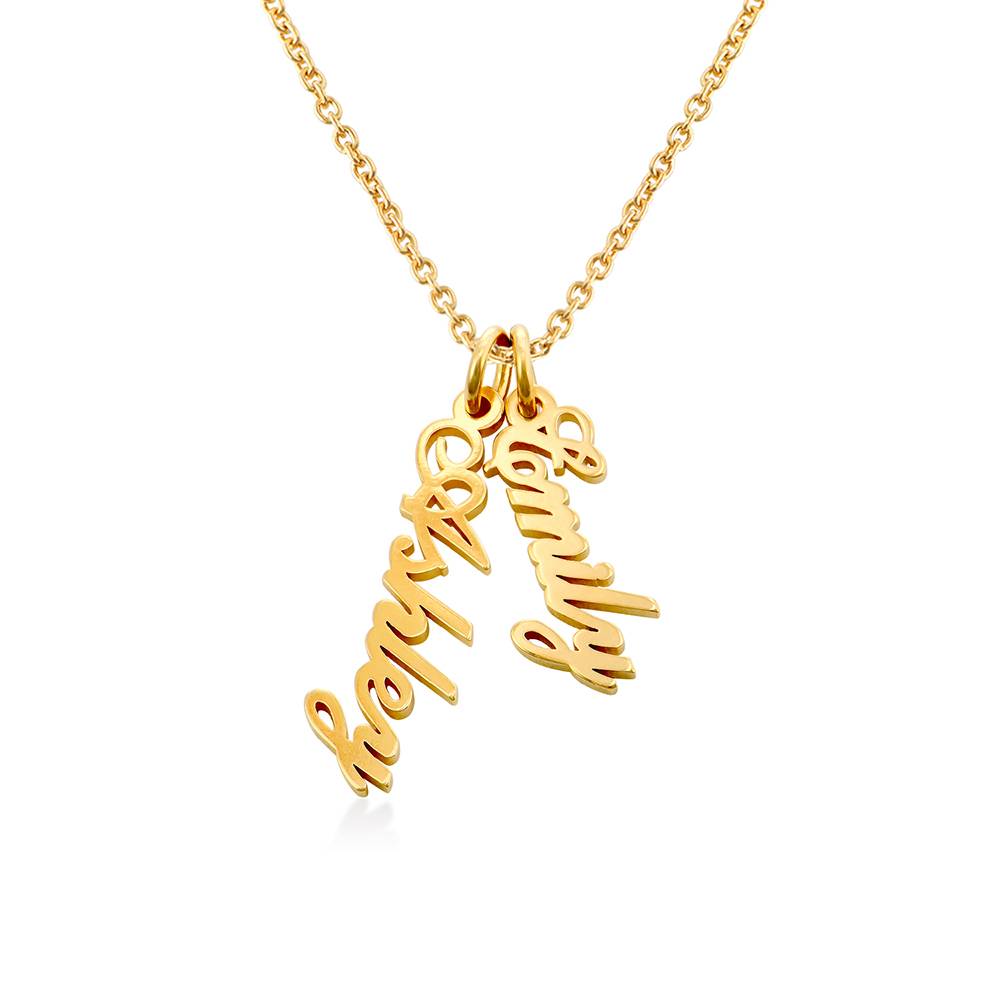 Vertical Name Necklace in 14K Yellow Gold-6 product photo