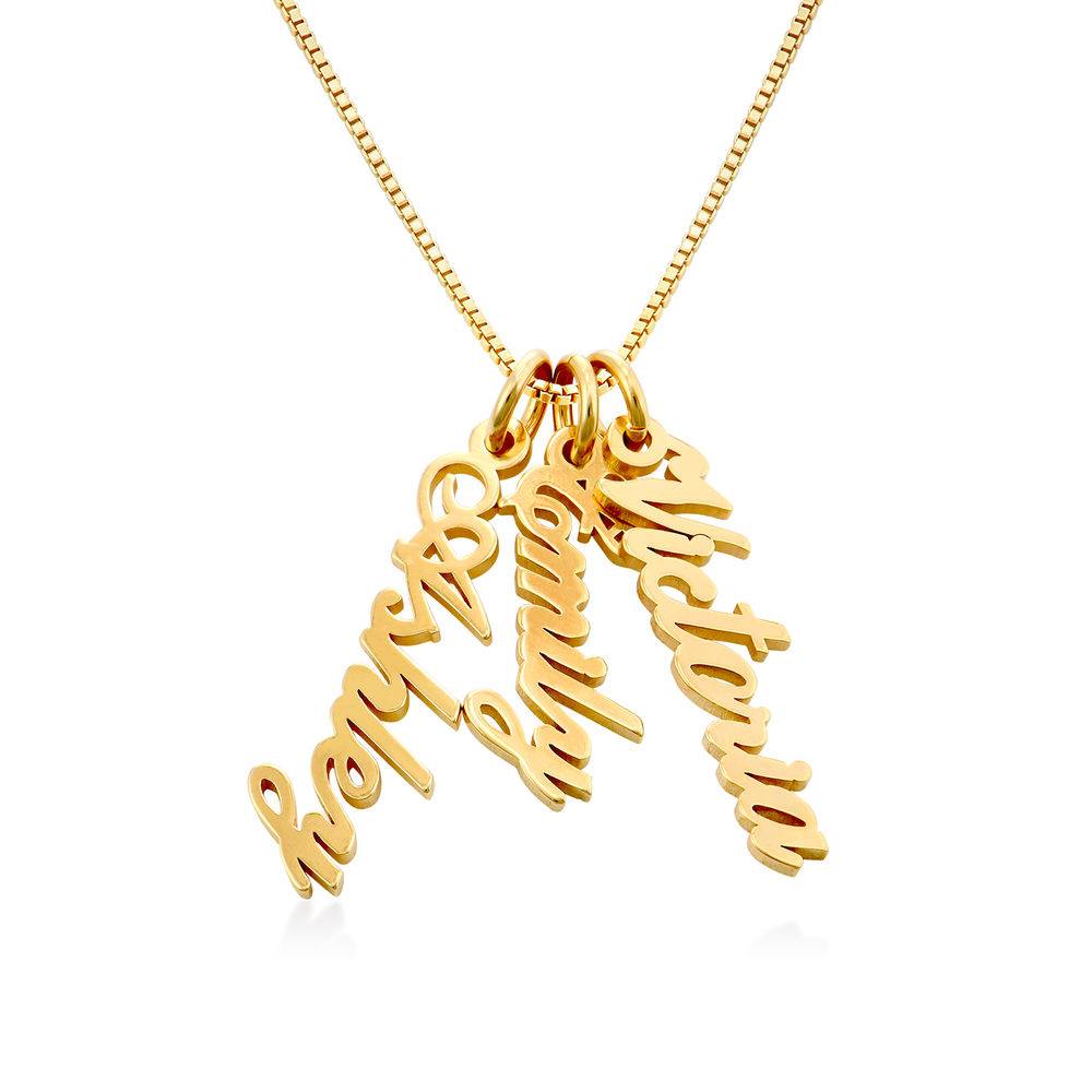 Vertical Name Necklace in Gold Vermeil-5 product photo