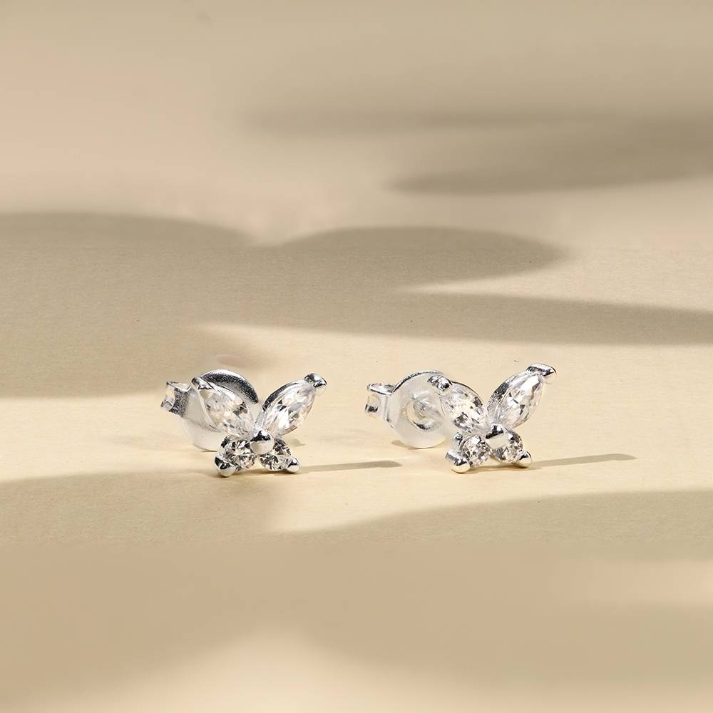 Orecchini In Argento Sterling 925 Con Zirconia Cubica Trasparente – Misura 9mm, Confezione Regalo