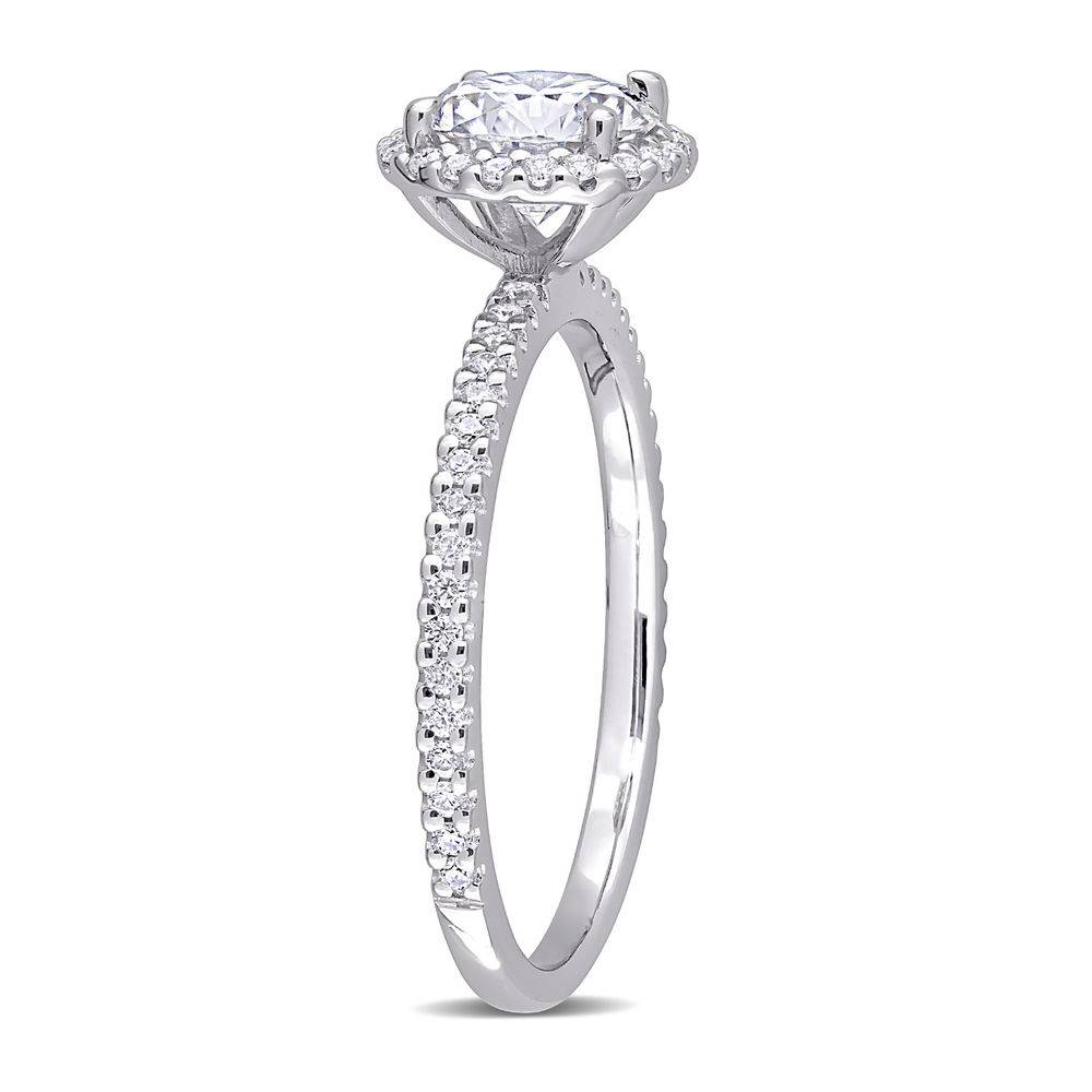 1 1/4 C.T T.G.W. Moissanite Round-cut Ring Sterling Silver-1 product photo