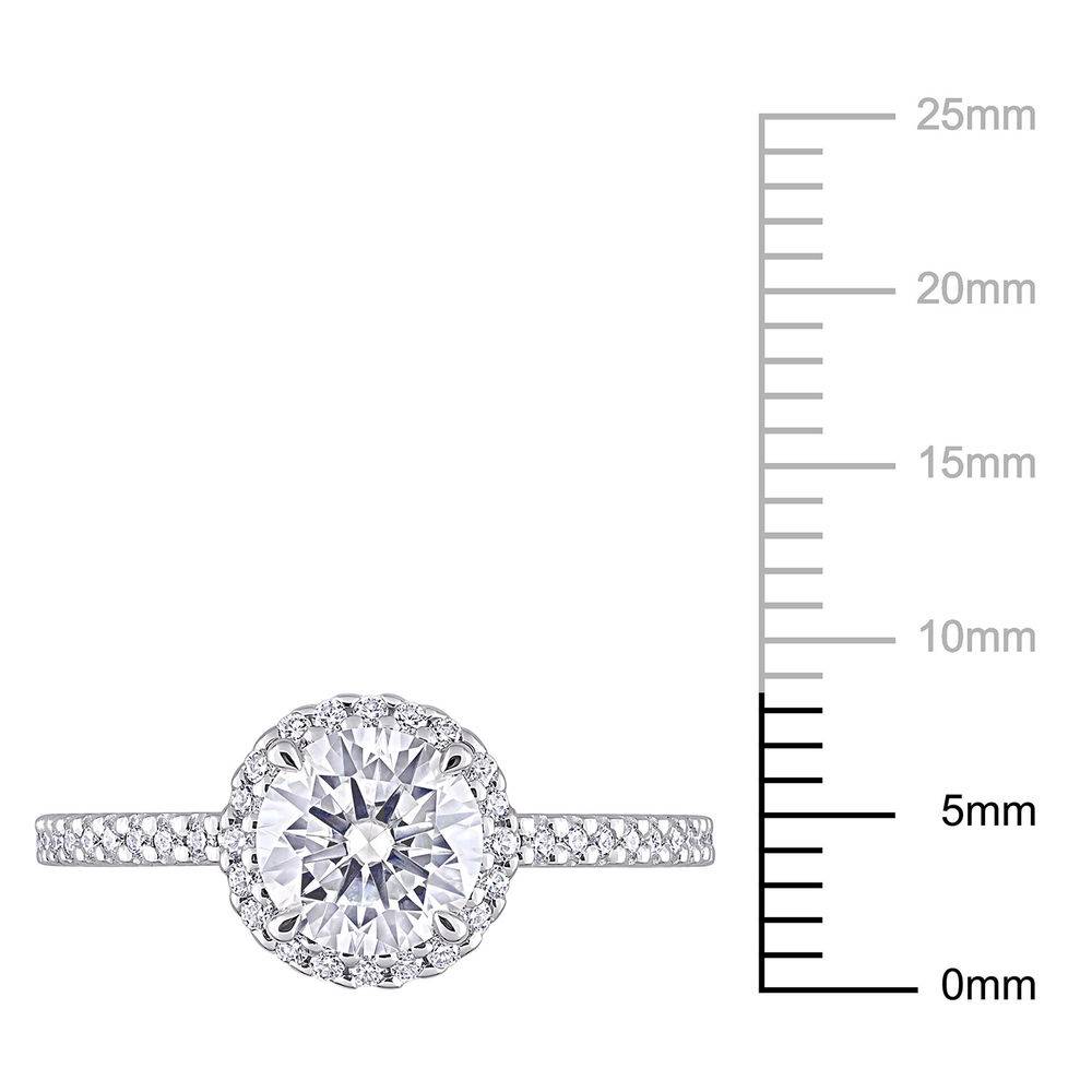 1 1/4 C.T T.G.W. Moissanite Round-cut Ring Sterling Silver-3 product photo