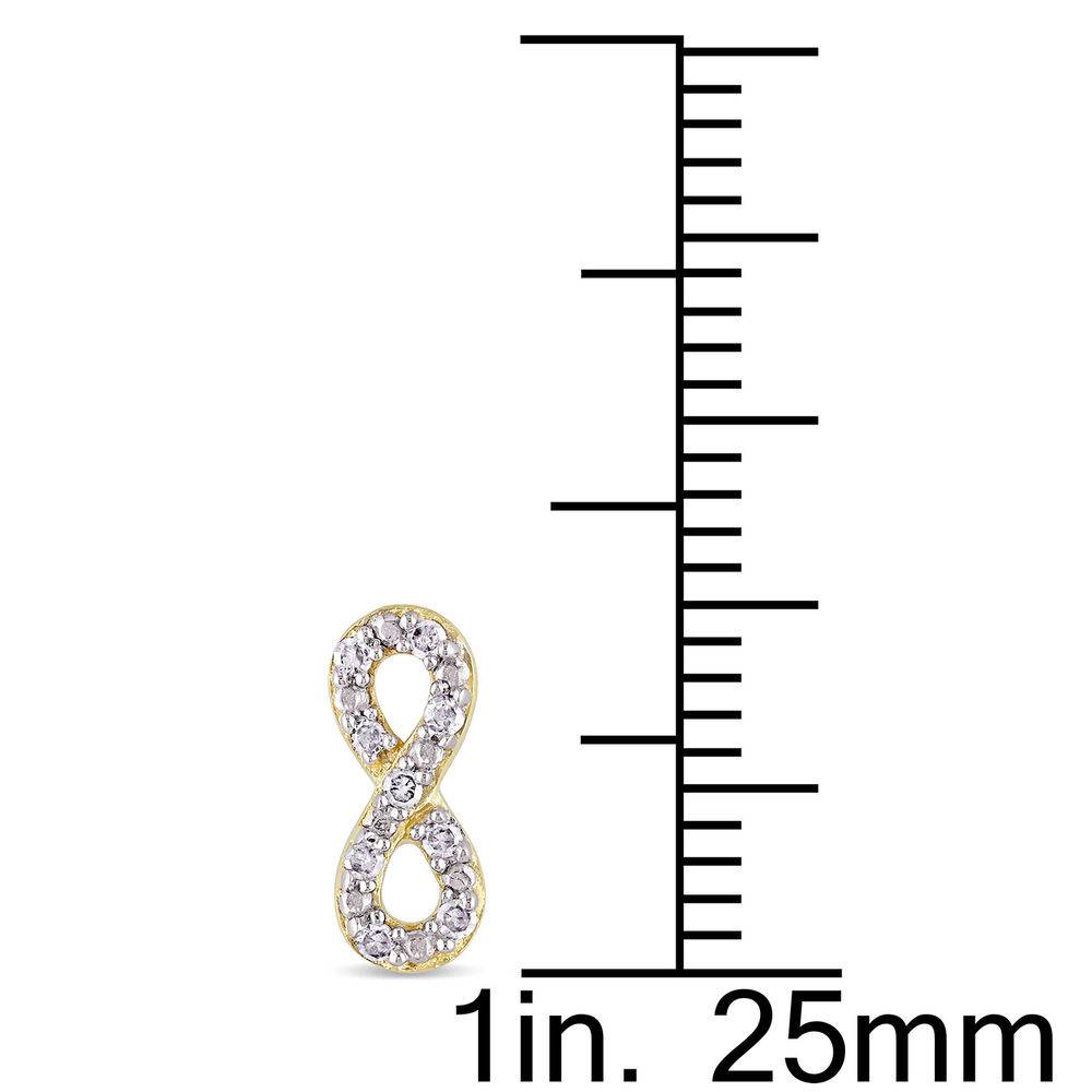 1/10 CT. T.W. Diamond Infinity Stud Earrings in 10k Yellow Gold product photo