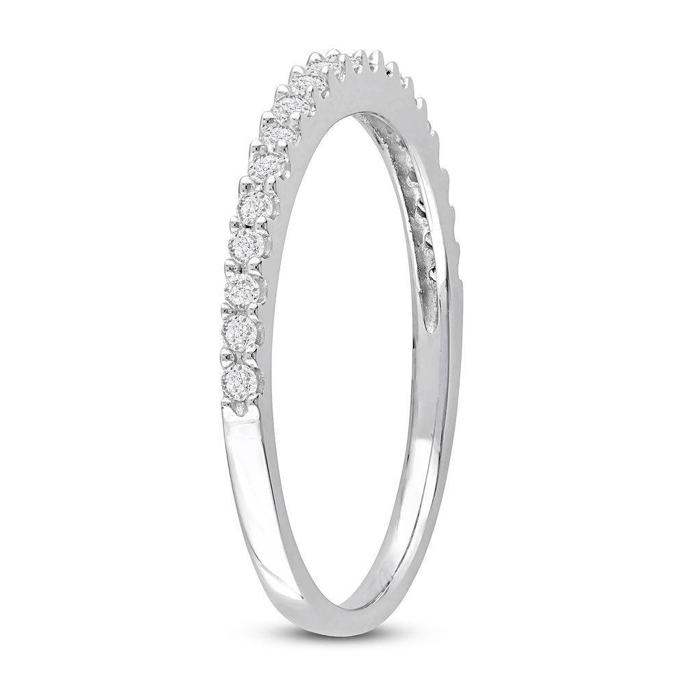 1/5 C.T T.W. Diamond Semi-Eternity Promise Ring in 10K White Gold-3 product photo