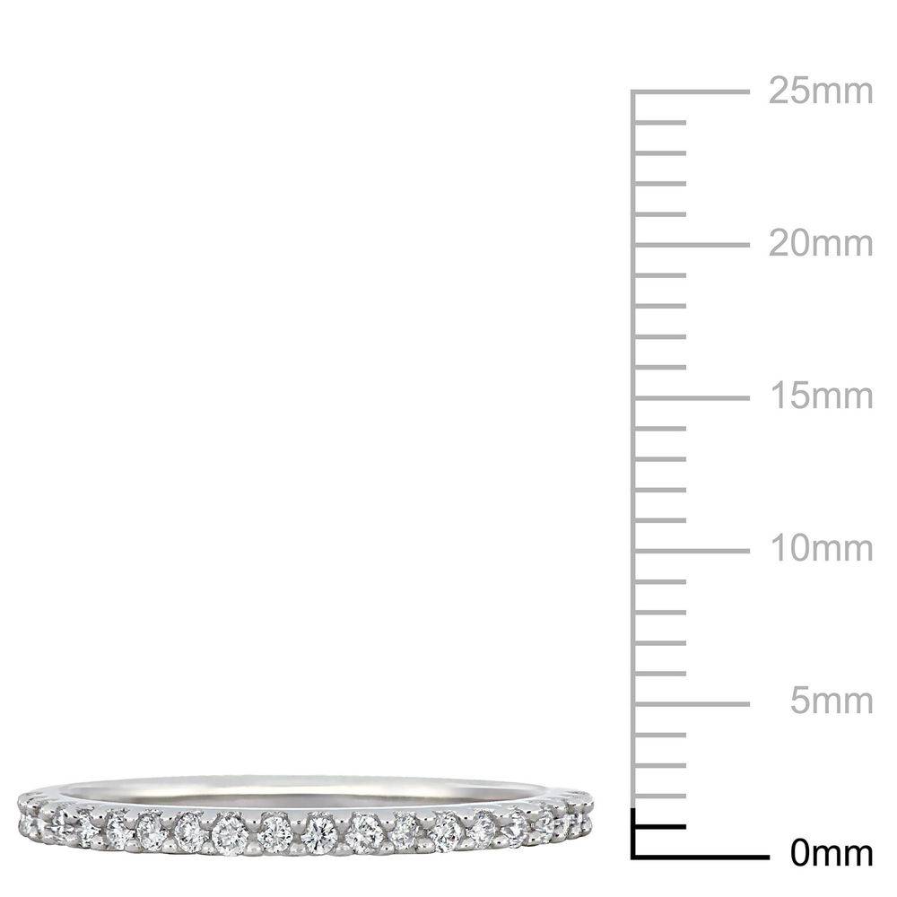 1/5 C.T T.W. Diamond Semi-Eternity Promise Ring in 10K White Gold-1 product photo