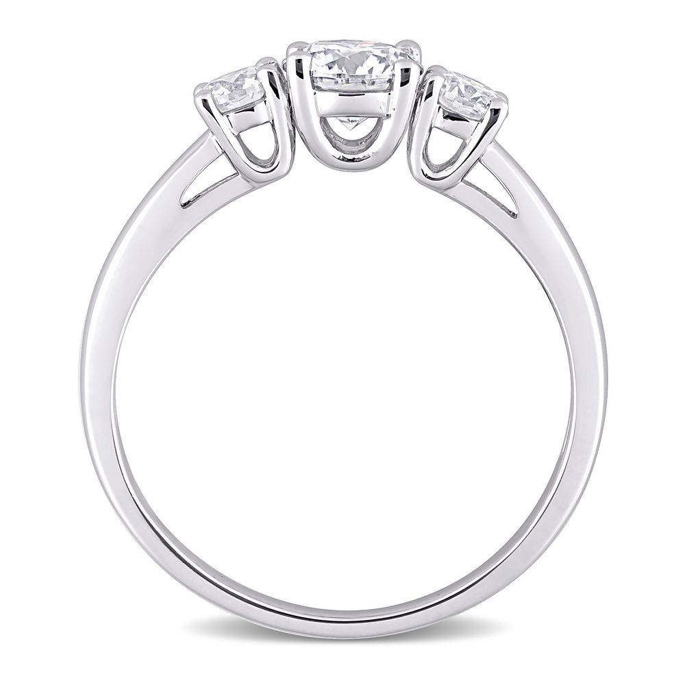 1 C.T T.G.W. Moissanite 3-stone Ring in Sterling Silver-6 product photo