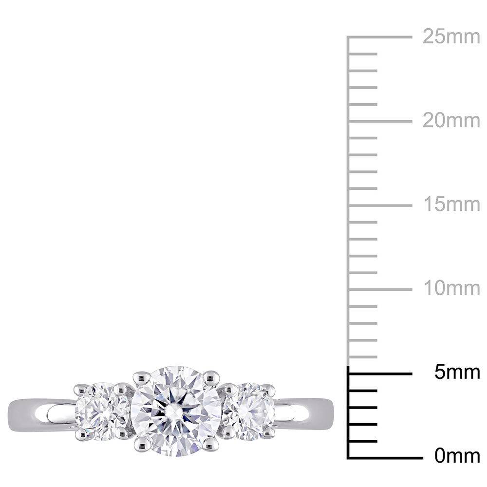 1 C.T T.G.W. Moissanite 3-stone Ring in Sterling Silver-2 product photo