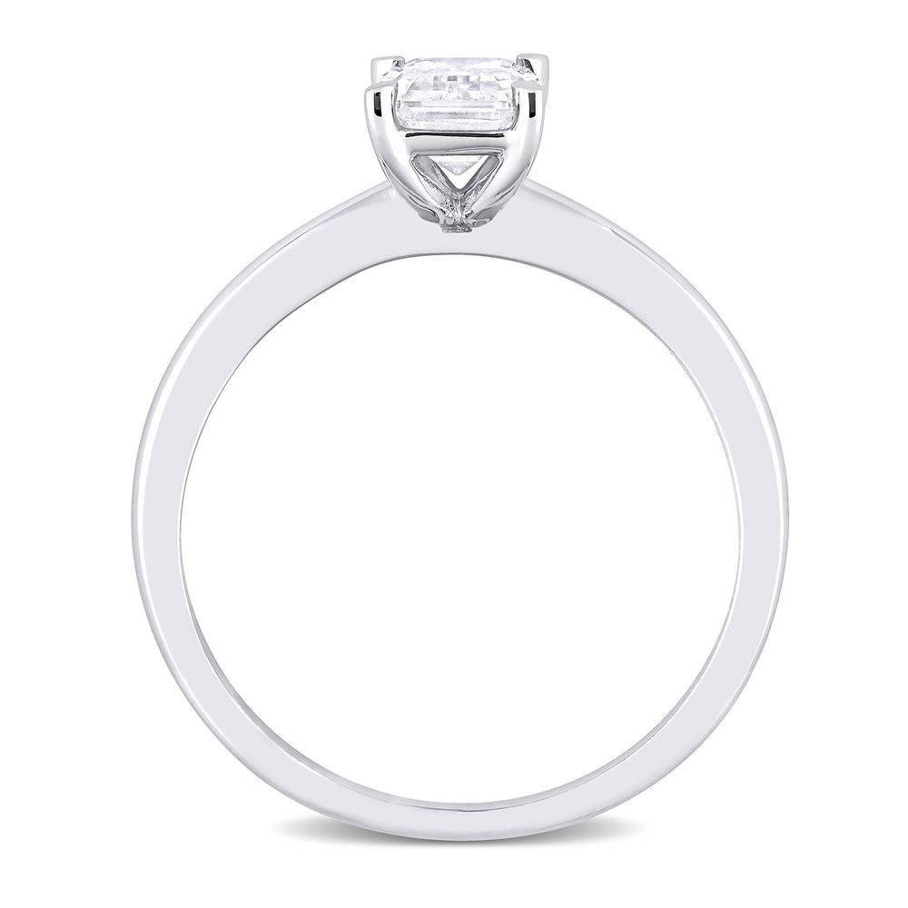 1 C.T T.G.W. Moissanite Octagon-cut Ring in Sterling Silver-3 product photo