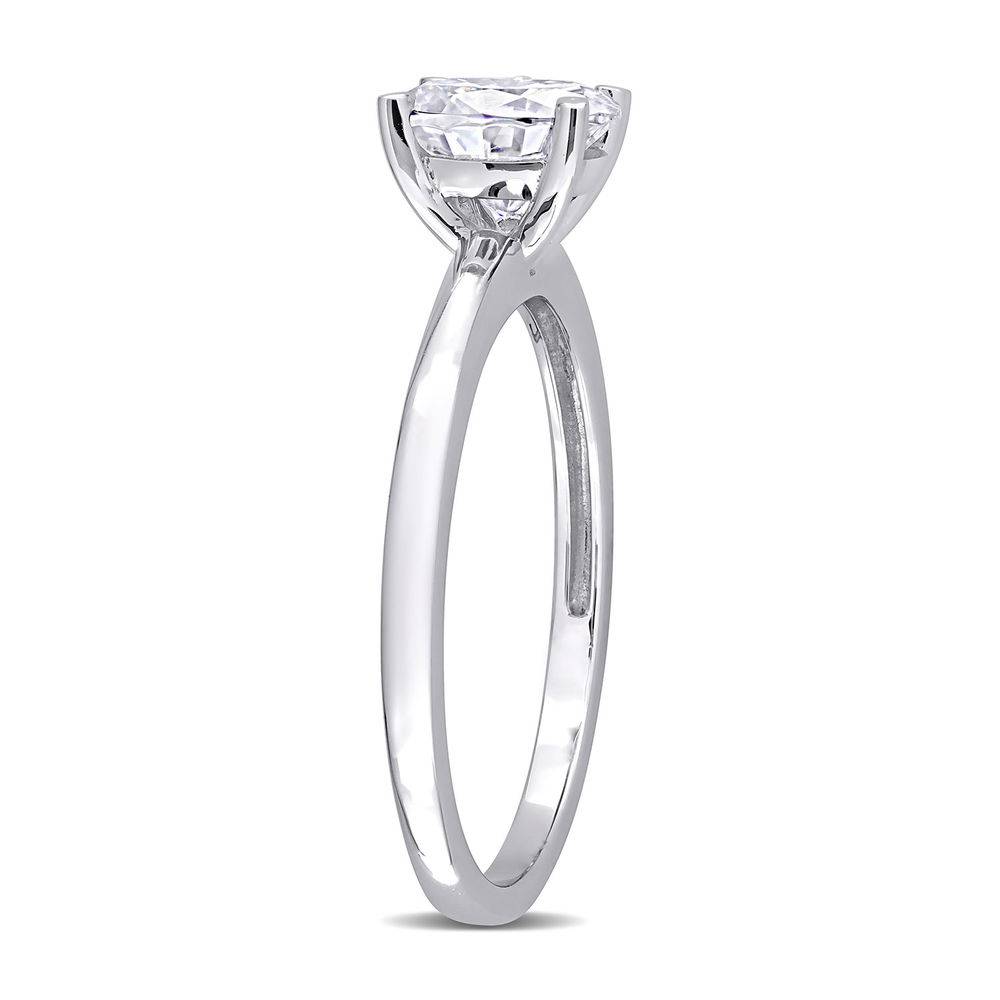 1 C.T T.G.W. Moissanite Oval-cut Ring in Sterling Silver-4 product photo