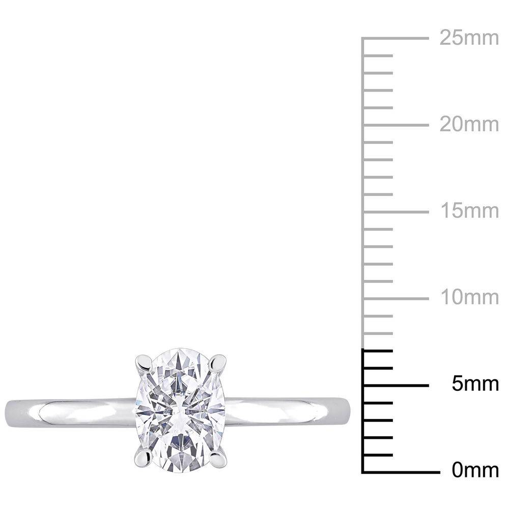 1 C.T T.G.W. Moissanite Oval-cut Ring in Sterling Silver-1 product photo