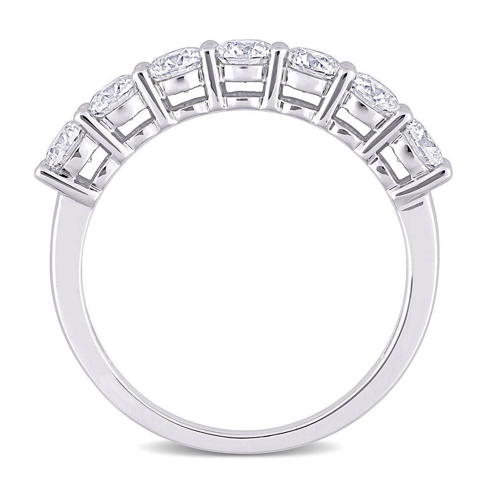 1 C.T T.G.W. Moissanite Semi-Eternity Ring in Sterling Silver-3 product photo