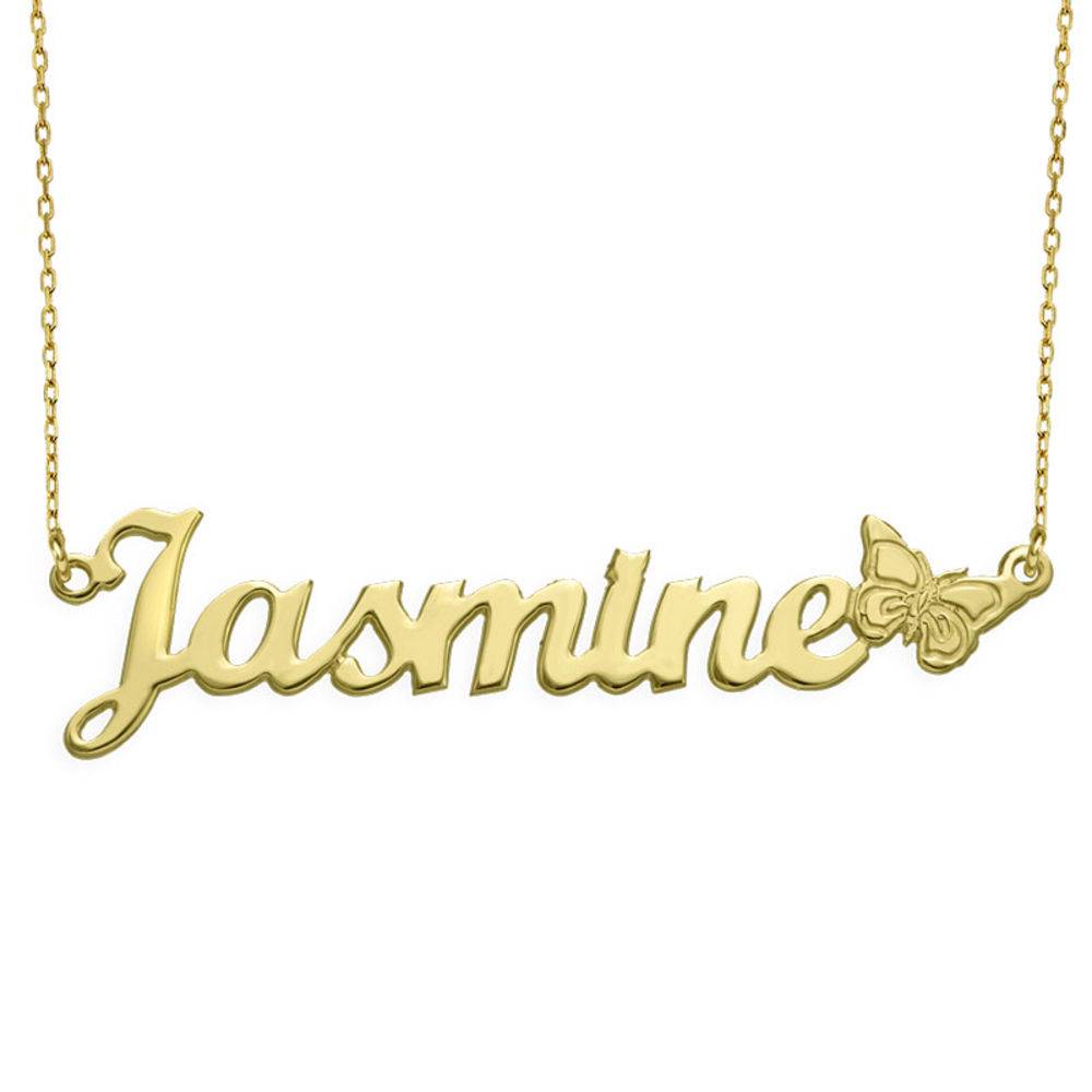 Butterfly Name Necklace in 10ct Gold product photo