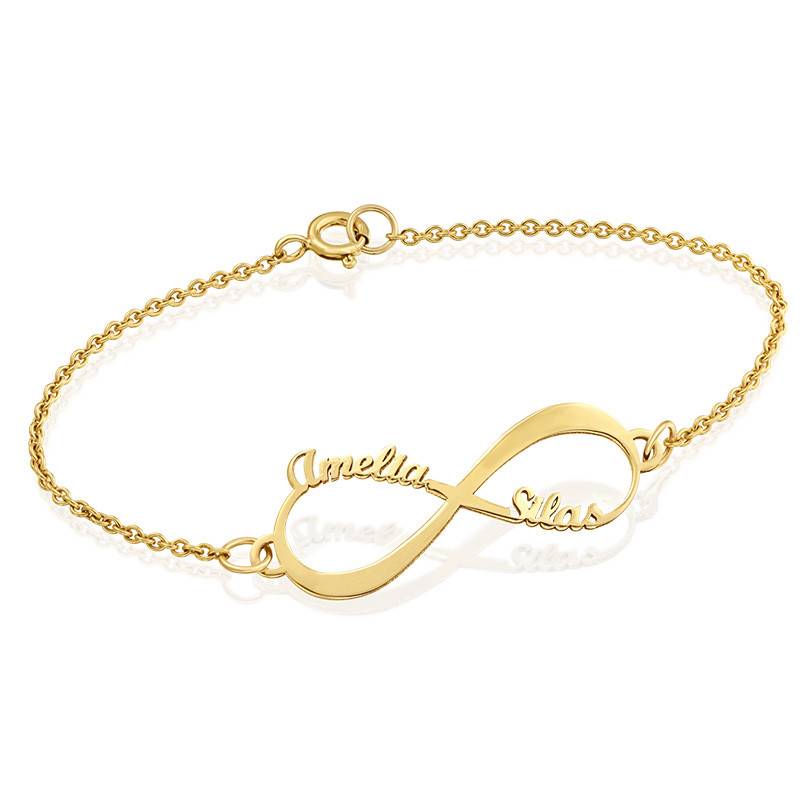 14ct Gold Infinity Bracelet with Names-2 product photo