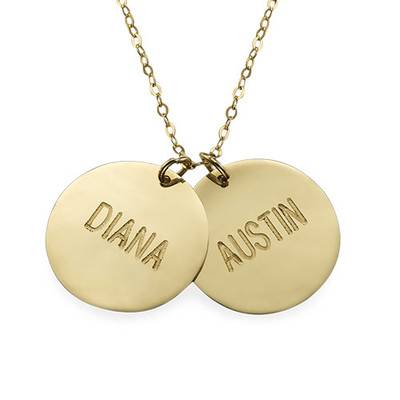 Una joya para Mamá en Oro 14k - Collar personalizado con Discos-3 foto de producto