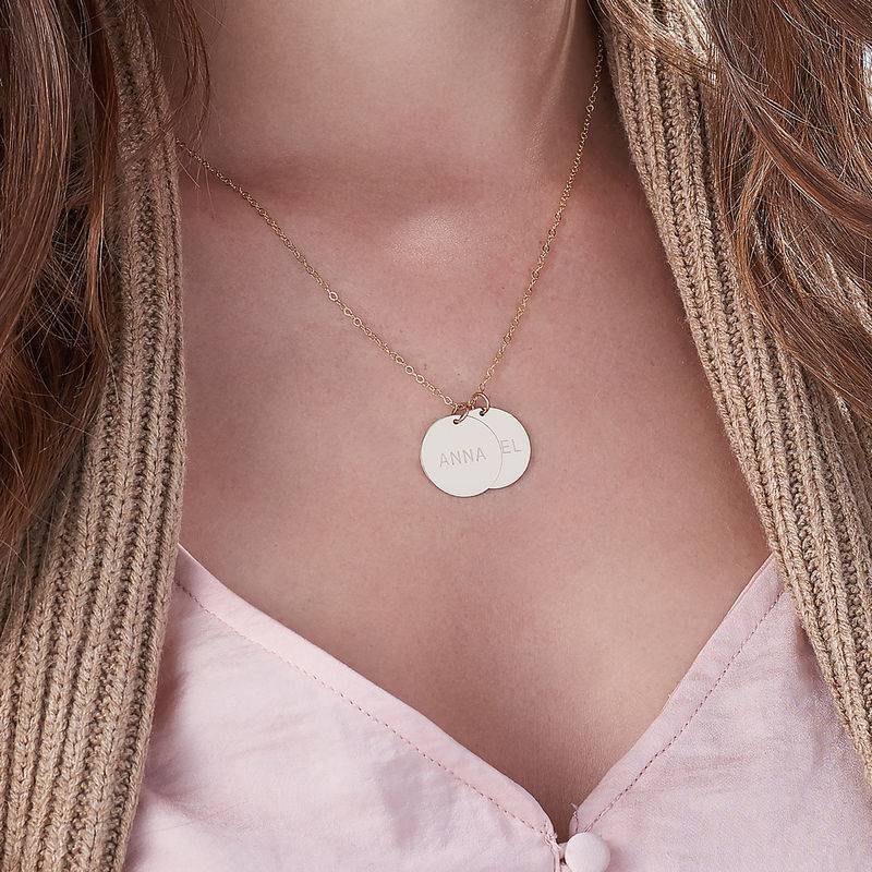 14ct Gold Engraved Disc Mothers Necklace-3 product photo