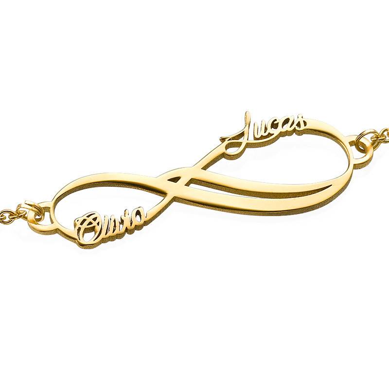 Infinity 2 Names Bracelet in 14ct Gold-1 product photo