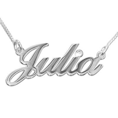 Name Necklace with Diamond in 14ct White Gold product photo
