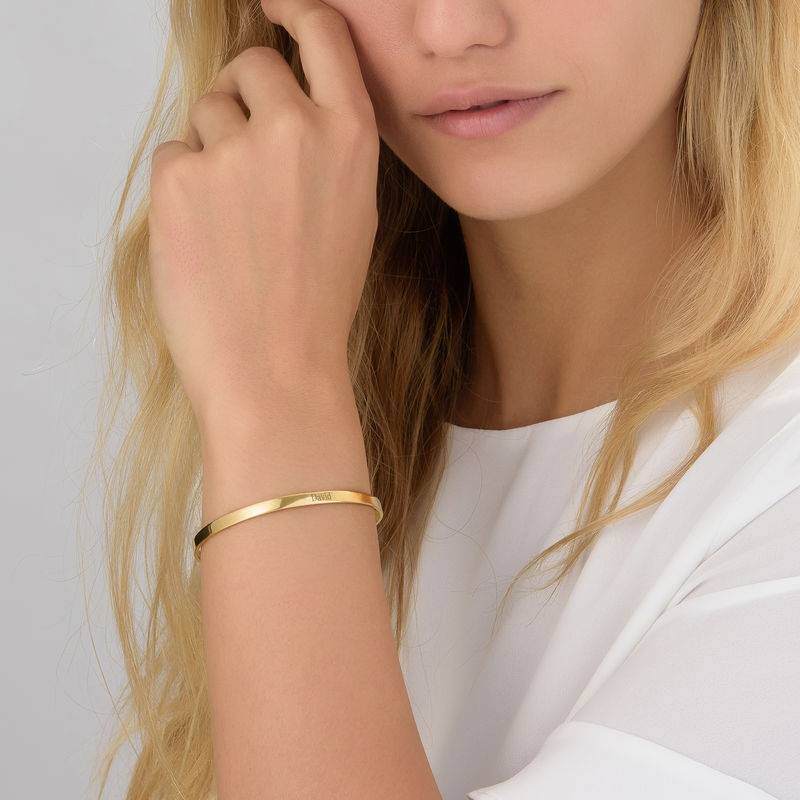 18ct Gold-Plated Engraved Infinite Love Bracelet-3 product photo