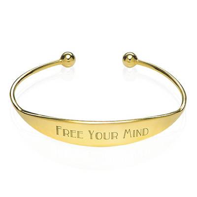 ID Bangle Bracelet in 18ct Gold Plating product photo