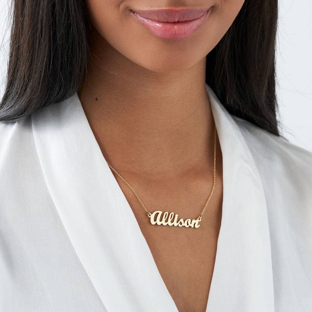 Script Style Name Necklace in 18ct Gold Plating-3 product photo