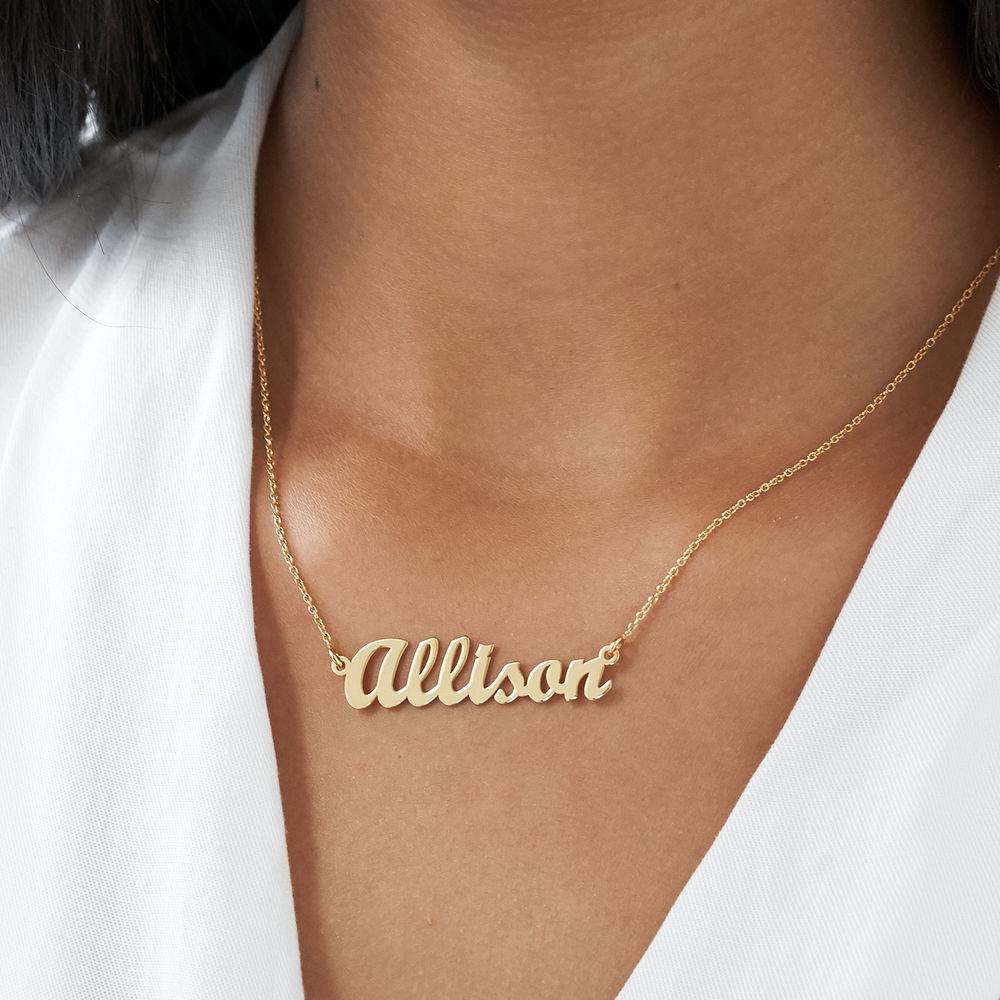 Script Style Name Necklace in 18ct Gold Plating-2 product photo