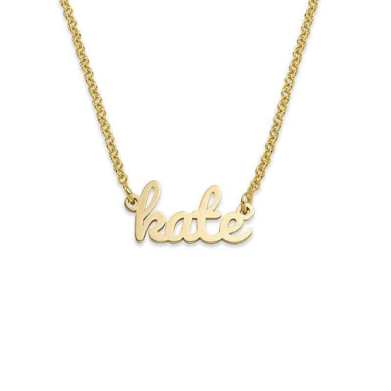 Signature Name Necklace for Teenagers in 18ct Gold Plating-5 product photo