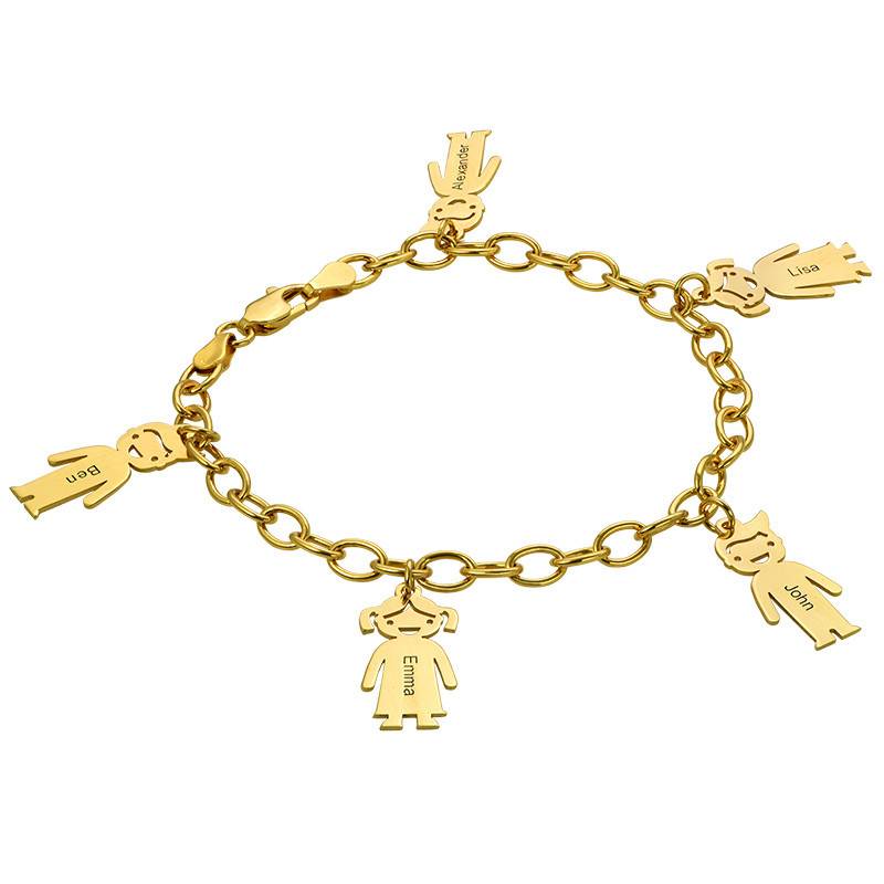 18ct Gold Plated Silver Engraved Kids Bracelet-3 product photo