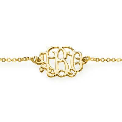 18ct Gold Plated Silver Monogram Bracelet / Anklet product photo