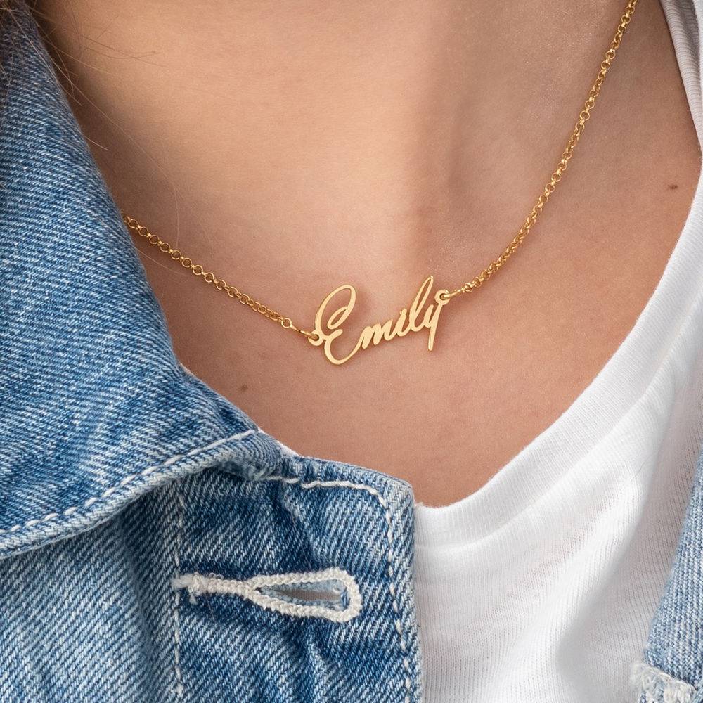 18ct Gold Plated Tiny Name Necklace in Extra Strength for Teenagers product photo