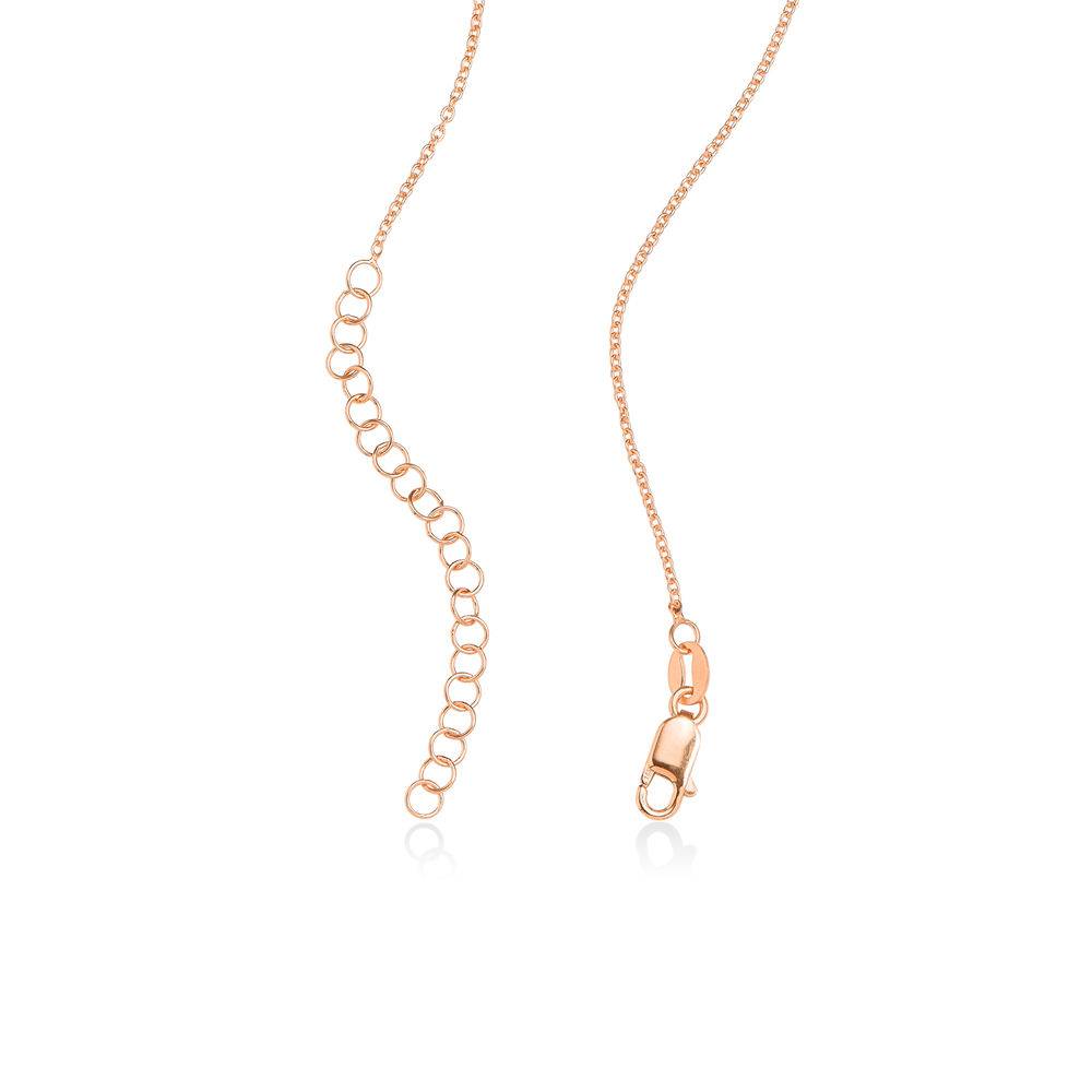 Herzförmige Halskette mit zwei Namen - 750er rosévergoldetes Silber-4 Produktfoto