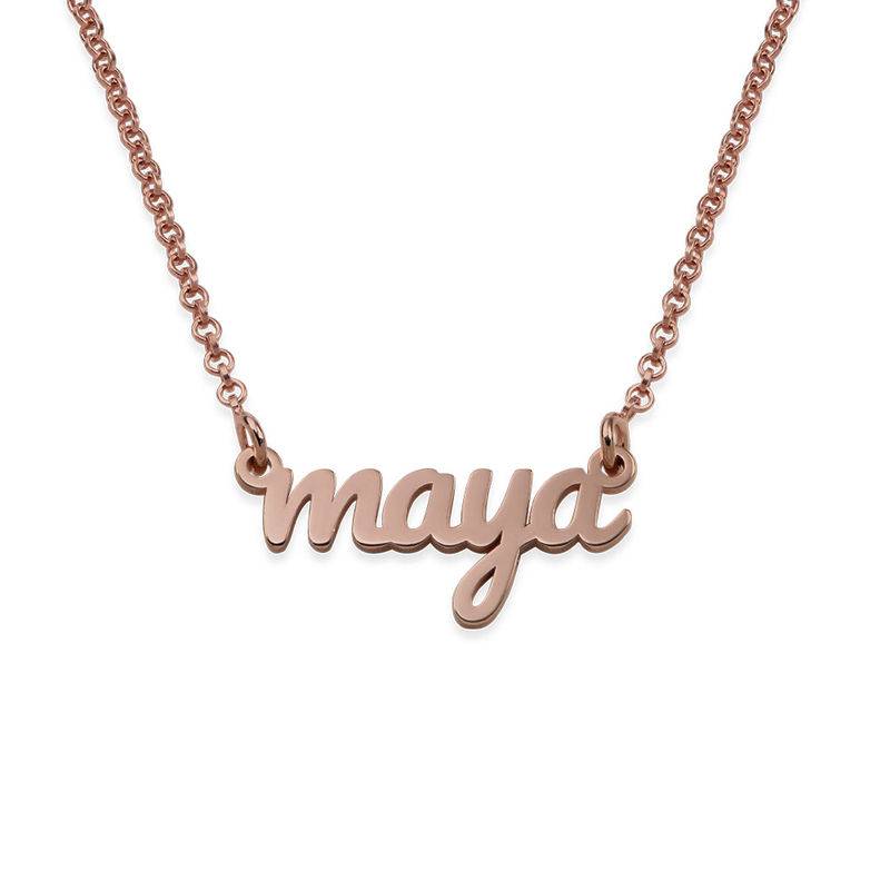 Signature Name Necklace for Teenagers in 18ct Rose Gold Plating-2 product photo