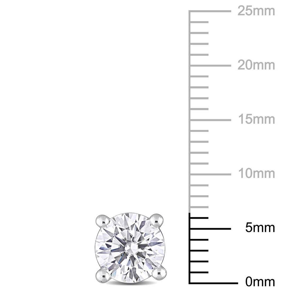 2 C.T T.G.W. Moissanite Solitaire Earrings in Sterling Silver product photo