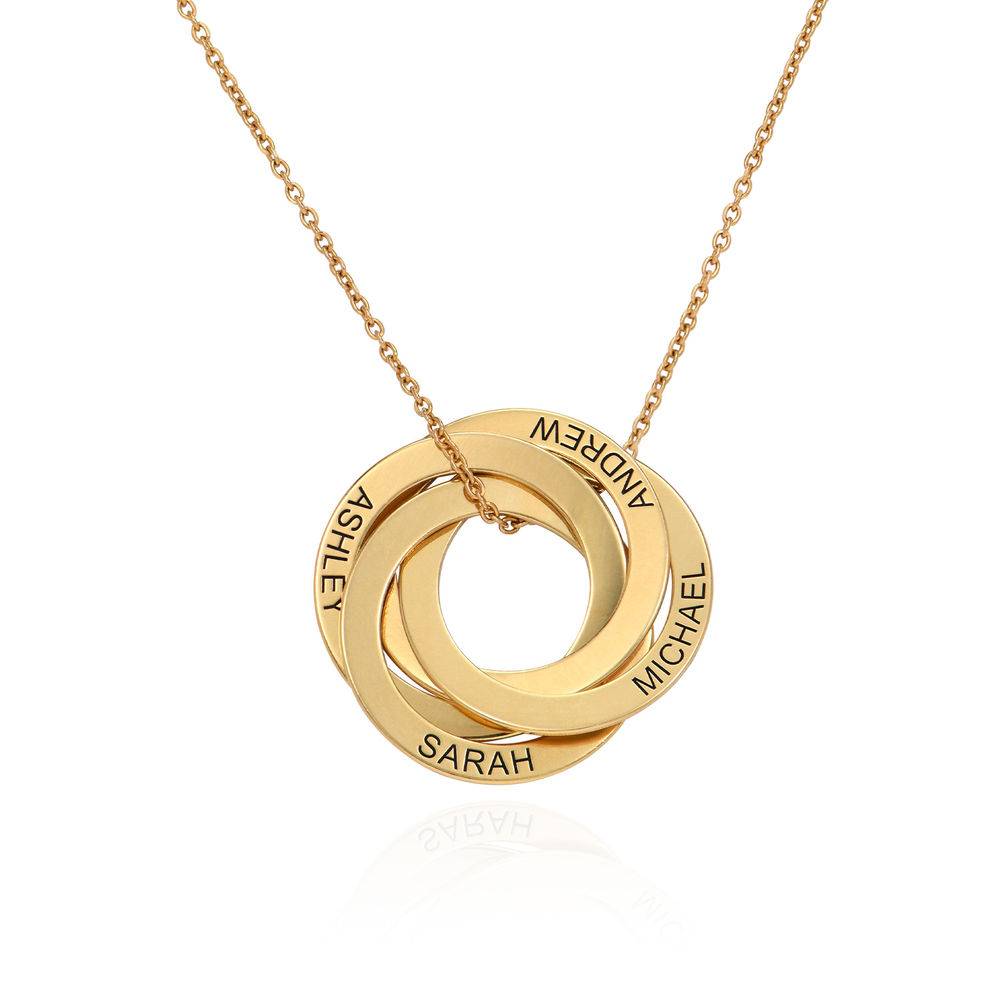 4 Russian Rings Necklace in Gold Plating product photo