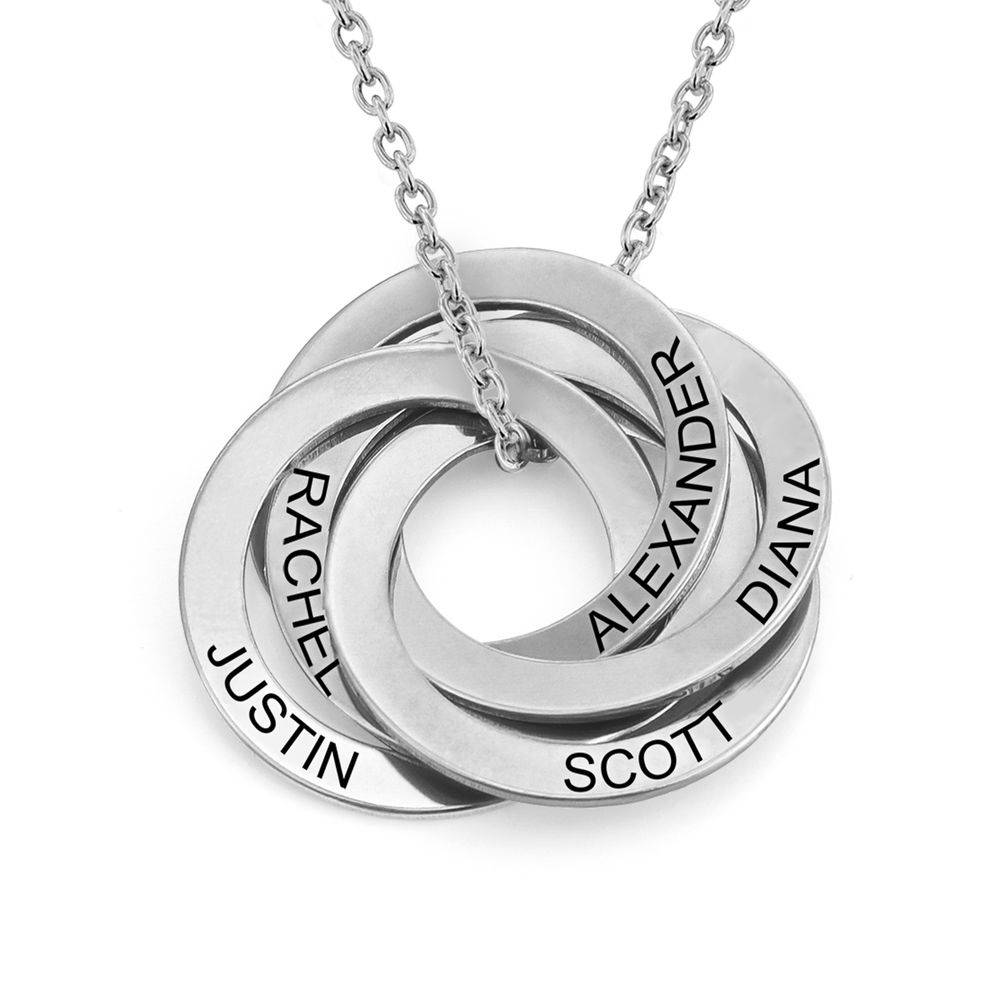5 Russian Rings Necklace in Premium Silver-3 product photo