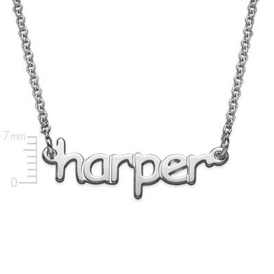 925 Sterling Silver Tiny Name Necklace product photo