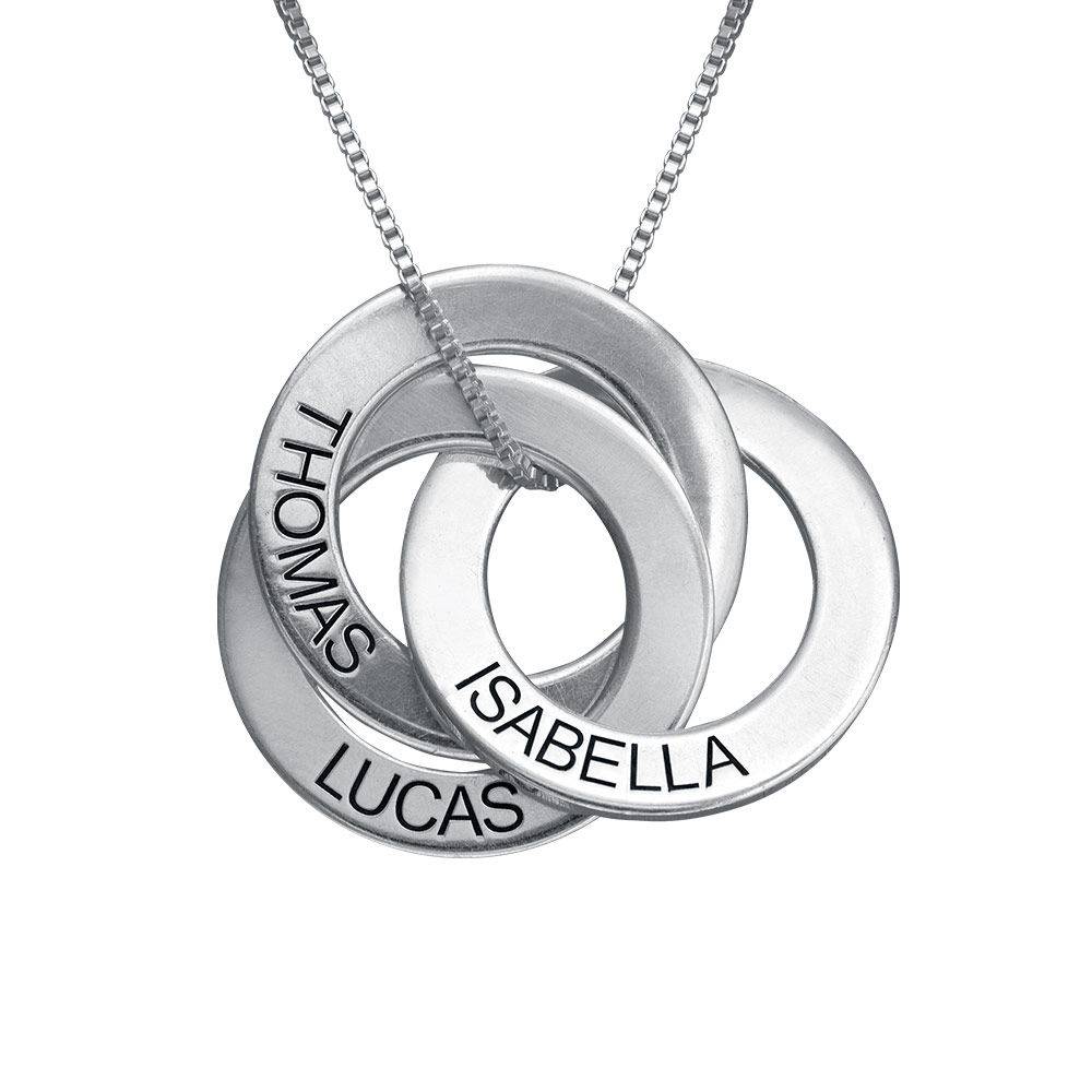 Premium Silver Russian Ring Necklace with Engraving-3 product photo