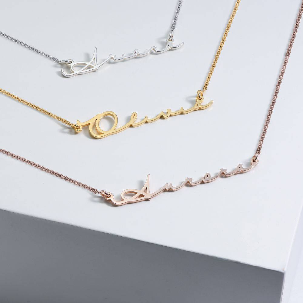 Premium Silver Signature Style Name Necklace-3 product photo