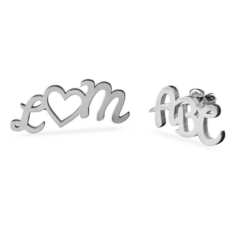 ABC Ear Studs in Sterling Silver-2 product photo