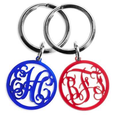 Monogrammed Earrings in Various Acrylic Colours-3 product photo