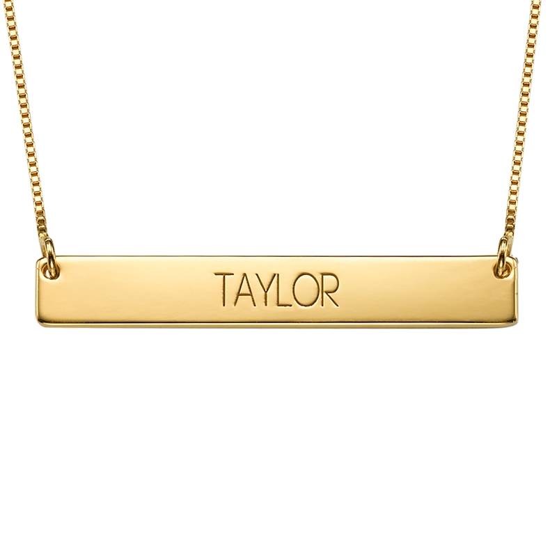 All Capitals Bar Necklace - Gold Plated product photo
