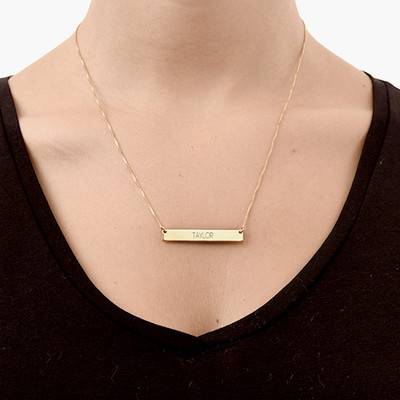 All Capitals Bar Necklace - Gold Plated-1 product photo